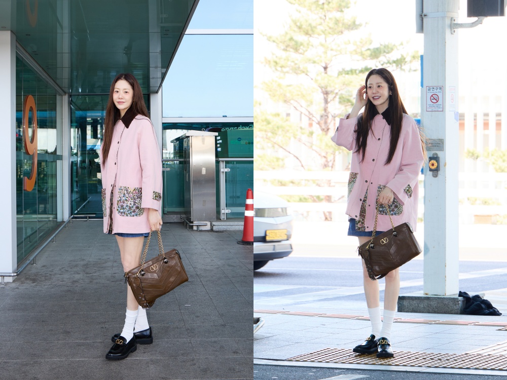 [공항패션] 고현정, 플라워 디테일이 돋보이는 봄 코디 28-Image